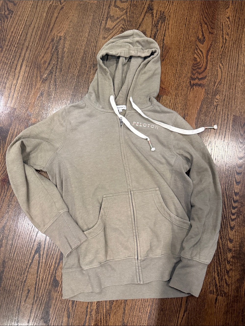 Peloton Men's Zip Hoodie in Olive Green